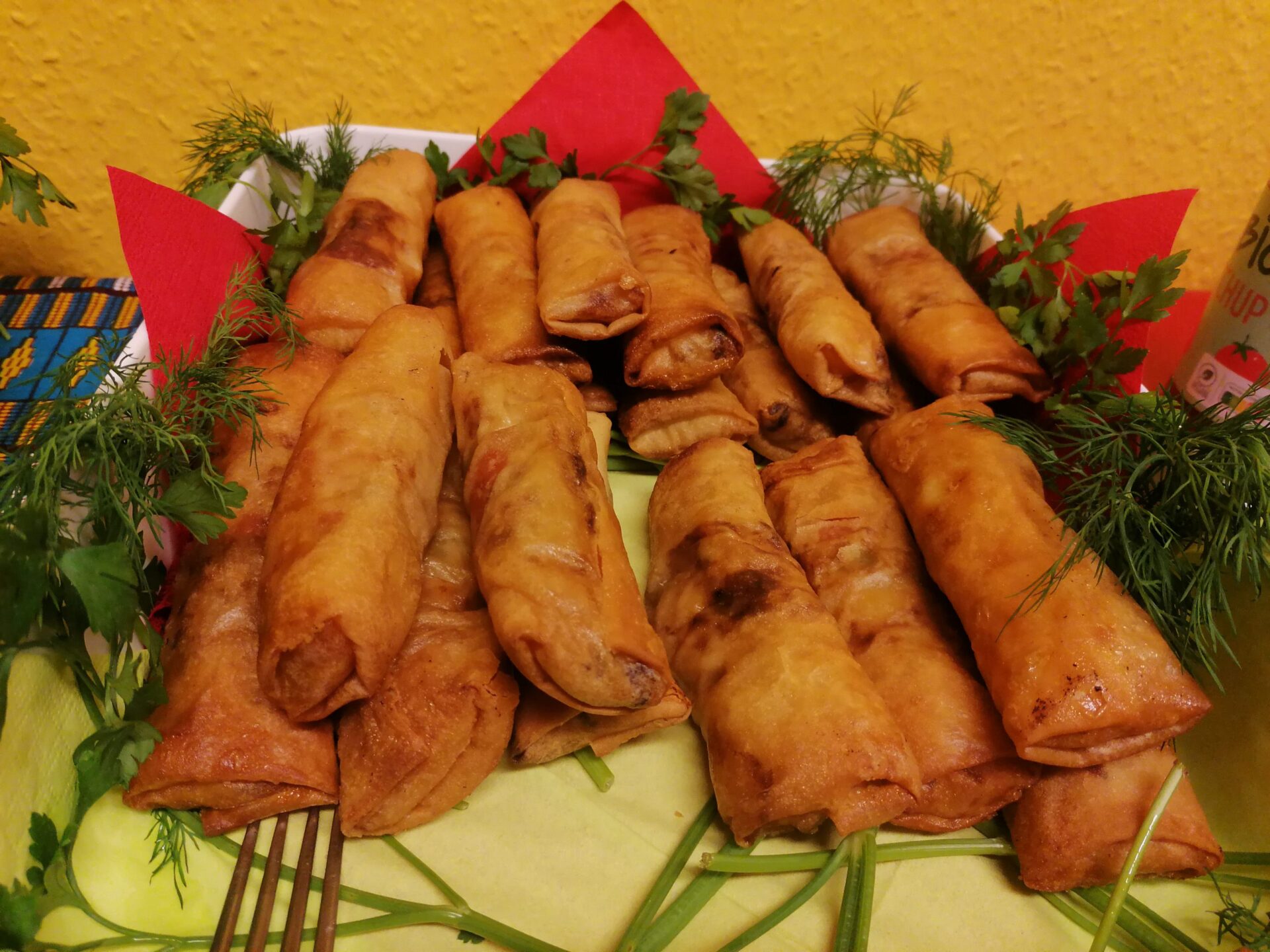 Plat de l'Atelier Cuisine (sorte de nems fris)